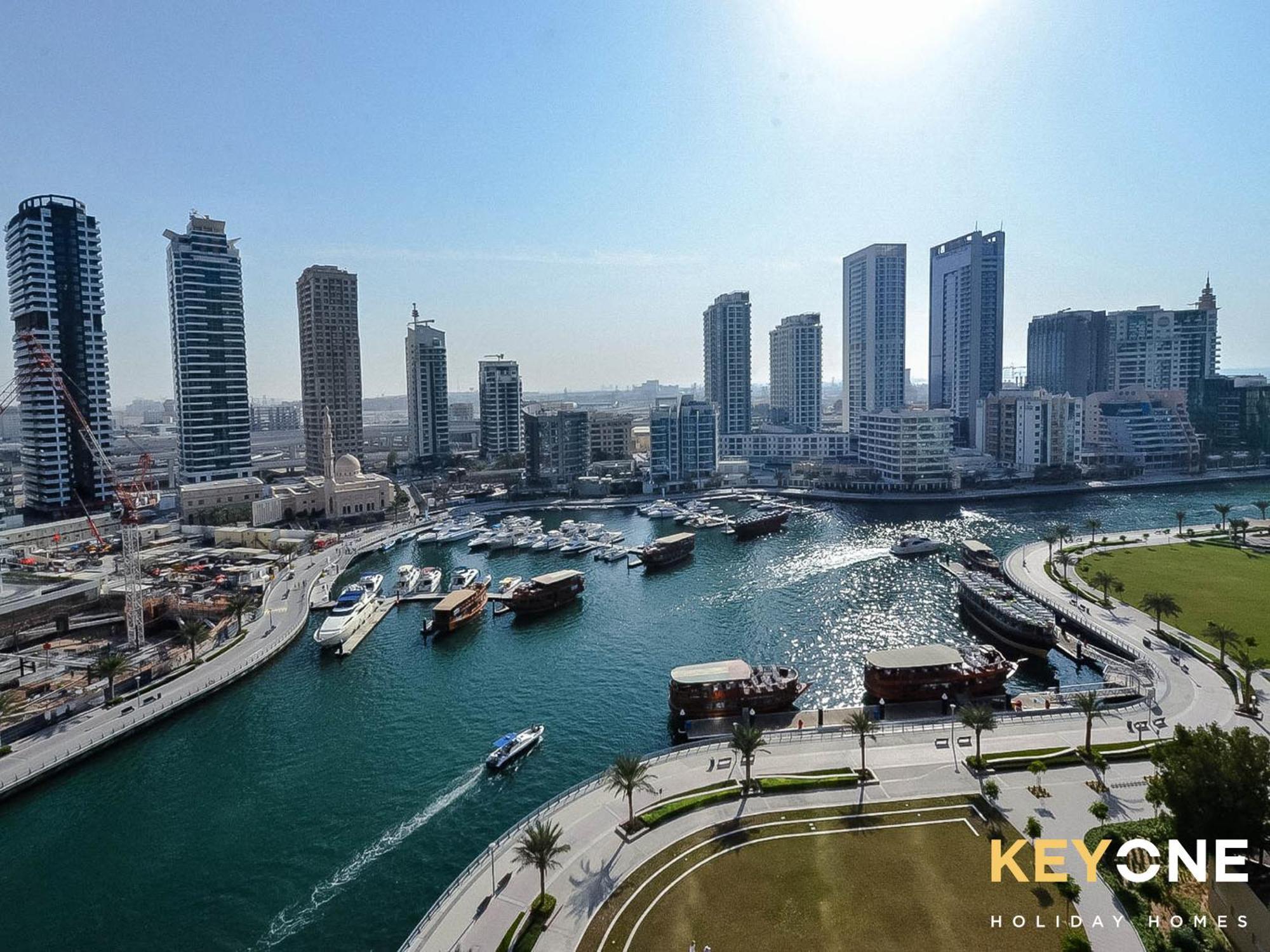 Sophisticated One Bedroom With Full Marina View Dubái Exterior foto